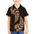 Brown New Zealand Paisley Silver Fern Family Matching Off Shoulder Short Dress and Hawaiian Shirt Aotearoa Maori LT14 Son's Shirt Brown - Polynesian Pride