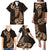 Brown New Zealand Paisley Silver Fern Family Matching Puletasi Dress and Hawaiian Shirt Aotearoa Maori LT14 - Polynesian Pride