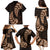 Brown New Zealand Paisley Silver Fern Family Matching Puletasi Dress and Hawaiian Shirt Aotearoa Maori LT14 - Polynesian Pride