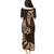 Brown New Zealand Paisley Silver Fern Family Matching Puletasi Dress and Hawaiian Shirt Aotearoa Maori LT14 - Polynesian Pride