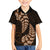 Brown New Zealand Paisley Silver Fern Kid Hawaiian Shirt Aotearoa Maori LT14 Kid Brown - Polynesian Pride