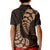 Brown New Zealand Paisley Silver Fern Kid Polo Shirt Aotearoa Maori LT14 - Polynesian Pride