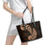 Brown New Zealand Paisley Silver Fern Leather Tote Bag Aotearoa Maori LT14 - Polynesian Pride