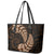 Brown New Zealand Paisley Silver Fern Leather Tote Bag Aotearoa Maori LT14 - Polynesian Pride