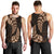 Brown New Zealand Paisley Silver Fern Men Tank Top Aotearoa Maori LT14 - Polynesian Pride