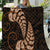 Brown New Zealand Paisley Silver Fern Quilt Aotearoa Maori LT14 Brown - Polynesian Pride