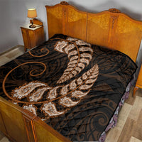 Brown New Zealand Paisley Silver Fern Quilt Aotearoa Maori LT14 - Polynesian Pride