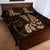 Brown New Zealand Paisley Silver Fern Quilt Bed Set Aotearoa Maori LT14 - Polynesian Pride