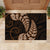 Brown New Zealand Paisley Silver Fern Rubber Doormat Aotearoa Maori LT14 - Polynesian Pride