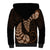 Brown New Zealand Paisley Silver Fern Sherpa Hoodie Aotearoa Maori LT14 - Polynesian Pride