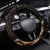 Brown New Zealand Paisley Silver Fern Steering Wheel Cover Aotearoa Maori LT14 Universal Fit Brown - Polynesian Pride