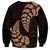 Brown New Zealand Paisley Silver Fern Sweatshirt Aotearoa Maori LT14 - Polynesian Pride