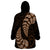 Brown New Zealand Paisley Silver Fern Wearable Blanket Hoodie Aotearoa Maori LT14 - Polynesian Pride