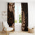 Brown New Zealand Paisley Silver Fern Window Curtain Aotearoa Maori LT14 - Polynesian Pride