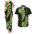 Green New Zealand Paisley Silver Fern Couples Matching Tank Maxi Dress and Hawaiian Shirt Aotearoa Maori LT14 Green - Polynesian Pride