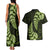 Green New Zealand Paisley Silver Fern Couples Matching Tank Maxi Dress and Hawaiian Shirt Aotearoa Maori LT14 - Polynesian Pride