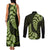 Green New Zealand Paisley Silver Fern Couples Matching Tank Maxi Dress and Long Sleeve Button Shirt Aotearoa Maori LT14 - Polynesian Pride