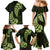 Green New Zealand Paisley Silver Fern Family Matching Mermaid Dress and Hawaiian Shirt Aotearoa Maori LT14 - Polynesian Pride