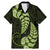 Green New Zealand Paisley Silver Fern Family Matching Mermaid Dress and Hawaiian Shirt Aotearoa Maori LT14 Dad's Shirt - Short Sleeve Green - Polynesian Pride