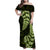 Green New Zealand Paisley Silver Fern Family Matching Off Shoulder Maxi Dress and Hawaiian Shirt Aotearoa Maori LT14 Mom's Dress Green - Polynesian Pride