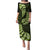 Green New Zealand Paisley Silver Fern Family Matching Puletasi Dress and Hawaiian Shirt Aotearoa Maori LT14 Mom's Dress Green - Polynesian Pride