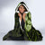 Green New Zealand Paisley Silver Fern Hooded Blanket Aotearoa Maori LT14 - Polynesian Pride