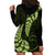 Green New Zealand Paisley Silver Fern Hoodie Dress Aotearoa Maori LT14 - Polynesian Pride