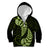 Green New Zealand Paisley Silver Fern Kid Hoodie Aotearoa Maori LT14 Zip Hoodie Green - Polynesian Pride