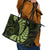 Green New Zealand Paisley Silver Fern Leather Tote Bag Aotearoa Maori LT14 - Polynesian Pride