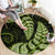 Green New Zealand Paisley Silver Fern Round Carpet Aotearoa Maori LT14 - Polynesian Pride