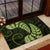 Green New Zealand Paisley Silver Fern Rubber Doormat Aotearoa Maori LT14 - Polynesian Pride