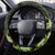 Green New Zealand Paisley Silver Fern Steering Wheel Cover Aotearoa Maori LT14 - Polynesian Pride