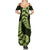 Green New Zealand Paisley Silver Fern Summer Maxi Dress Aotearoa Maori LT14 - Polynesian Pride