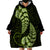 Green New Zealand Paisley Silver Fern Wearable Blanket Hoodie Aotearoa Maori LT14 - Polynesian Pride