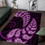 Purple New Zealand Paisley Silver Fern Area Rug Aotearoa Maori LT14 Purple - Polynesian Pride