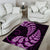 Purple New Zealand Paisley Silver Fern Area Rug Aotearoa Maori LT14 - Polynesian Pride