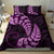 Purple New Zealand Paisley Silver Fern Bedding Set Aotearoa Maori LT14 - Polynesian Pride