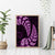 Purple New Zealand Paisley Silver Fern Canvas Wall Art Aotearoa Maori LT14 - Polynesian Pride