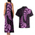 Purple New Zealand Paisley Silver Fern Couples Matching Tank Maxi Dress and Hawaiian Shirt Aotearoa Maori LT14 - Polynesian Pride