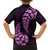 Purple New Zealand Paisley Silver Fern Family Matching Long Sleeve Bodycon Dress and Hawaiian Shirt Aotearoa Maori LT14 - Polynesian Pride