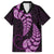 Purple New Zealand Paisley Silver Fern Family Matching Off Shoulder Long Sleeve Dress and Hawaiian Shirt Aotearoa Maori LT14 Dad's Shirt - Short Sleeve Purple - Polynesian Pride