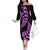 Purple New Zealand Paisley Silver Fern Family Matching Off Shoulder Long Sleeve Dress and Hawaiian Shirt Aotearoa Maori LT14 Mom's Dress Purple - Polynesian Pride