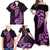 Purple New Zealand Paisley Silver Fern Family Matching Off Shoulder Maxi Dress and Hawaiian Shirt Aotearoa Maori LT14 - Polynesian Pride