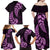 Purple New Zealand Paisley Silver Fern Family Matching Off Shoulder Maxi Dress and Hawaiian Shirt Aotearoa Maori LT14 - Polynesian Pride