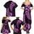 Purple New Zealand Paisley Silver Fern Family Matching Summer Maxi Dress and Hawaiian Shirt Aotearoa Maori LT14 - Polynesian Pride