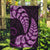 Purple New Zealand Paisley Silver Fern Garden Flag Aotearoa Maori LT14 Garden Flag Purple - Polynesian Pride