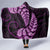 Purple New Zealand Paisley Silver Fern Hooded Blanket Aotearoa Maori LT14 - Polynesian Pride