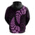 Purple New Zealand Paisley Silver Fern Hoodie Aotearoa Maori LT14 - Polynesian Pride