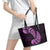 Purple New Zealand Paisley Silver Fern Leather Tote Bag Aotearoa Maori LT14 - Polynesian Pride