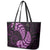 Purple New Zealand Paisley Silver Fern Leather Tote Bag Aotearoa Maori LT14 - Polynesian Pride